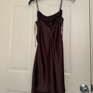 Forever 21 Chocolate Satin Slip Dress